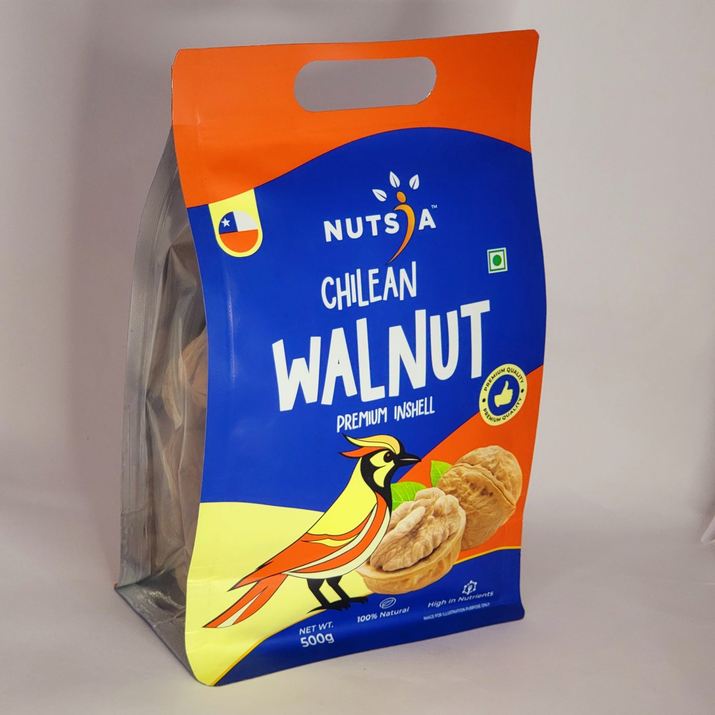 Nutsia Premium Chilean Inshell Walnuts, 500gm