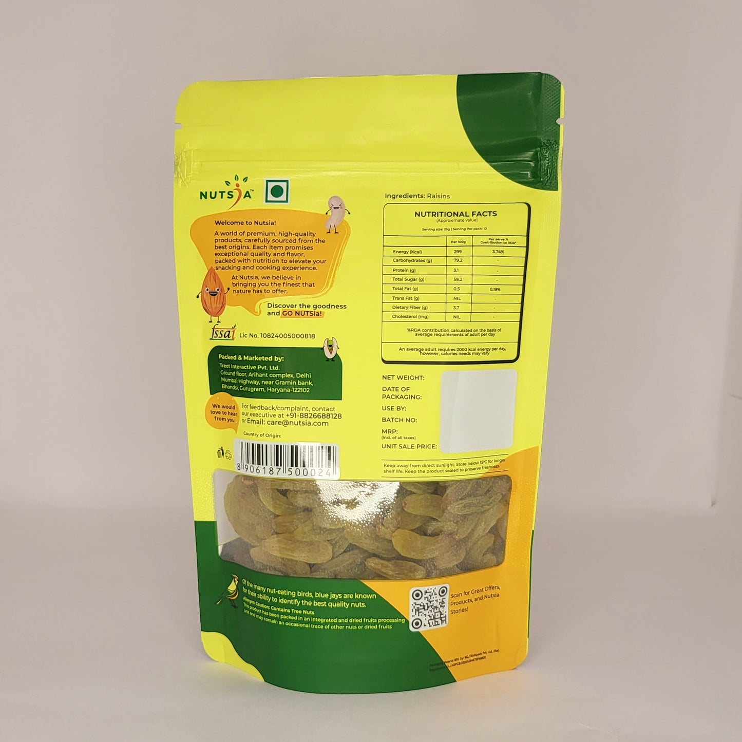 Nutsia Green raisins