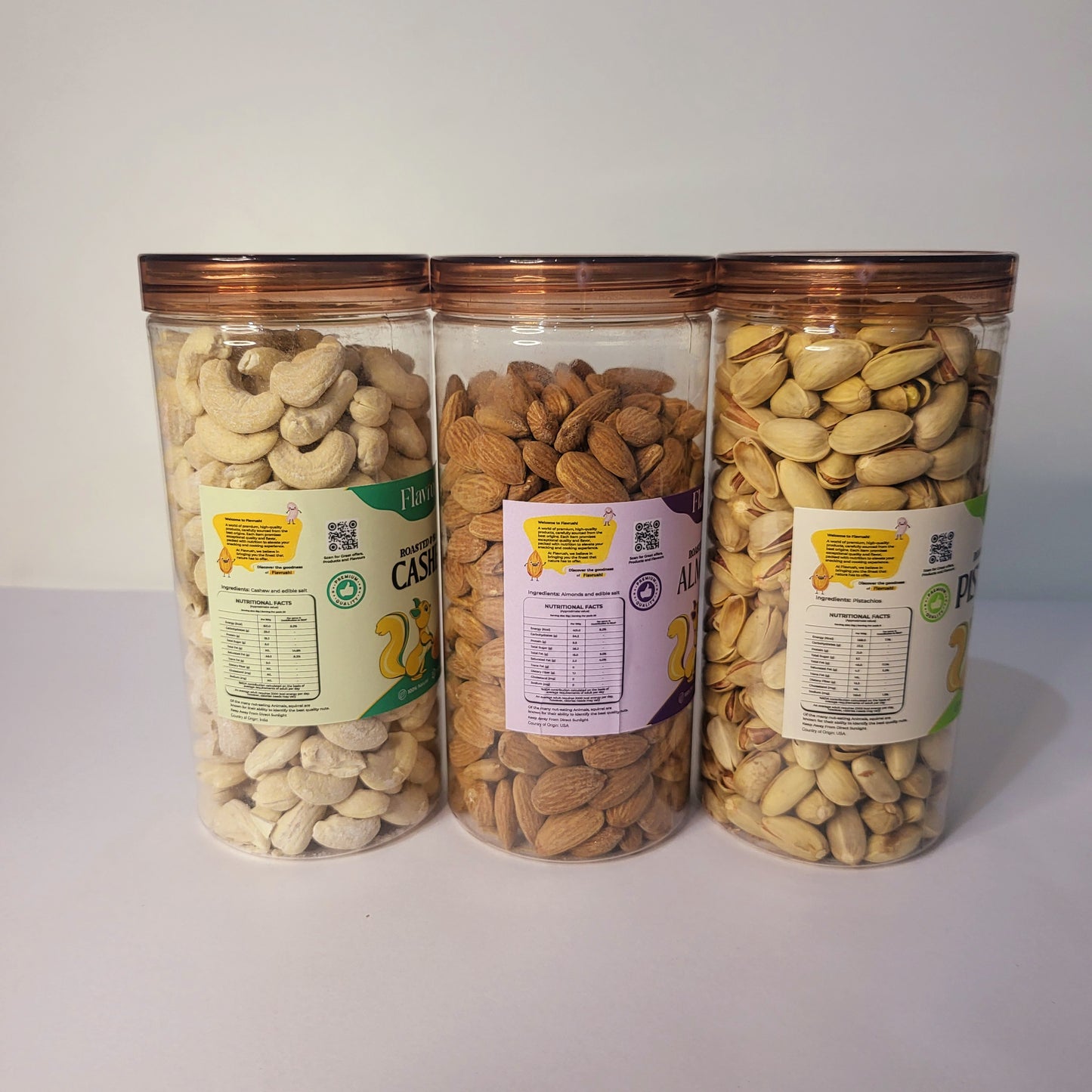 Flavrush Roasted Cashew, Roasted Almond And Roasted Pistachio